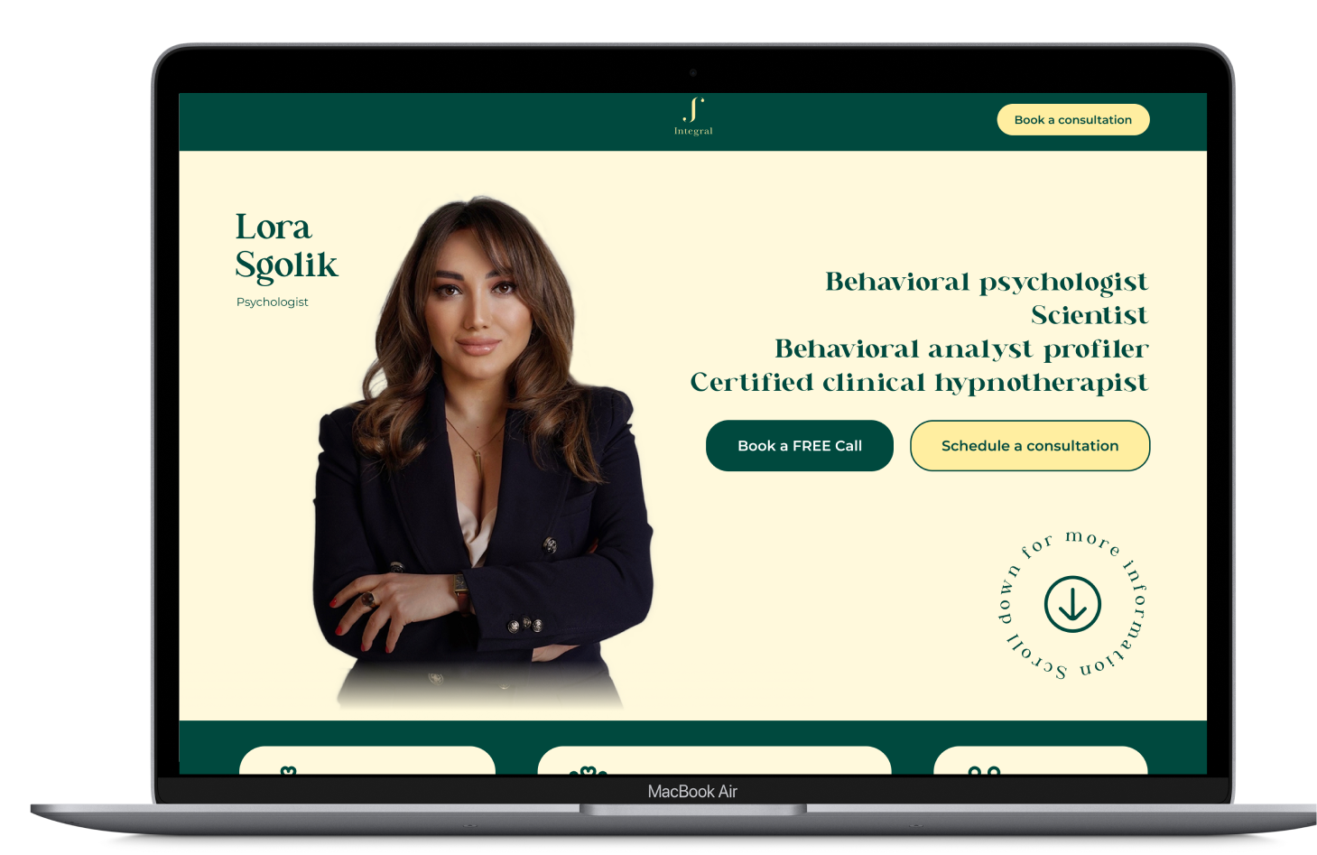Website Design and Development for psychologist Lora