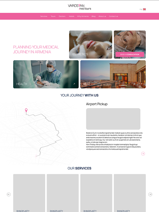 Full Web Solution for Varosyan Med Tours (Medical Tourism)