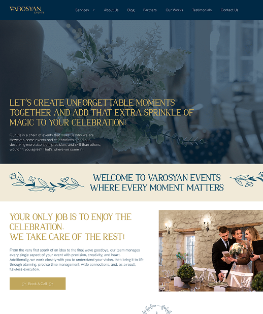 Digital Presence for Varosyan Events – Web Design, SEO & Content