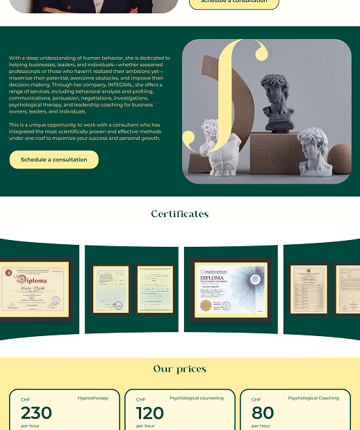 Website Design and Development for psychologist Lora