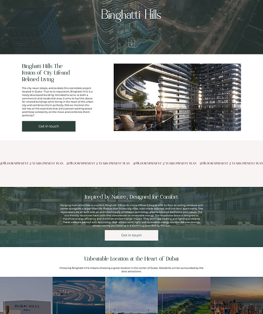 Digital Services for Binghatti Hills Construction Company