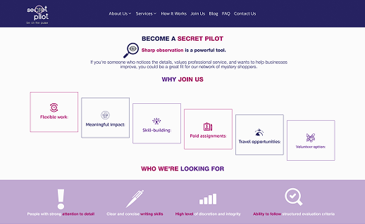 Secret Pilot – Design, Web Development, SEO & Content Writing