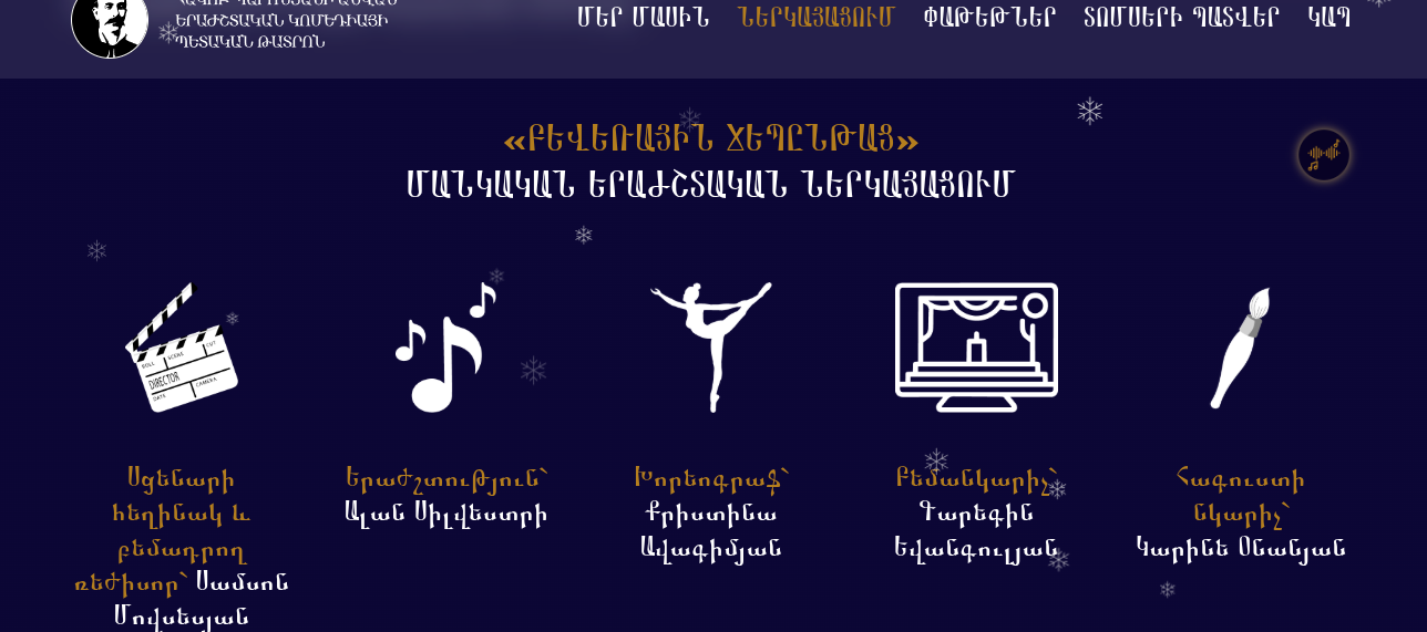 Hakob Paronyan State Theater of Musical Comedy – Magical Landing for Varosyan Events