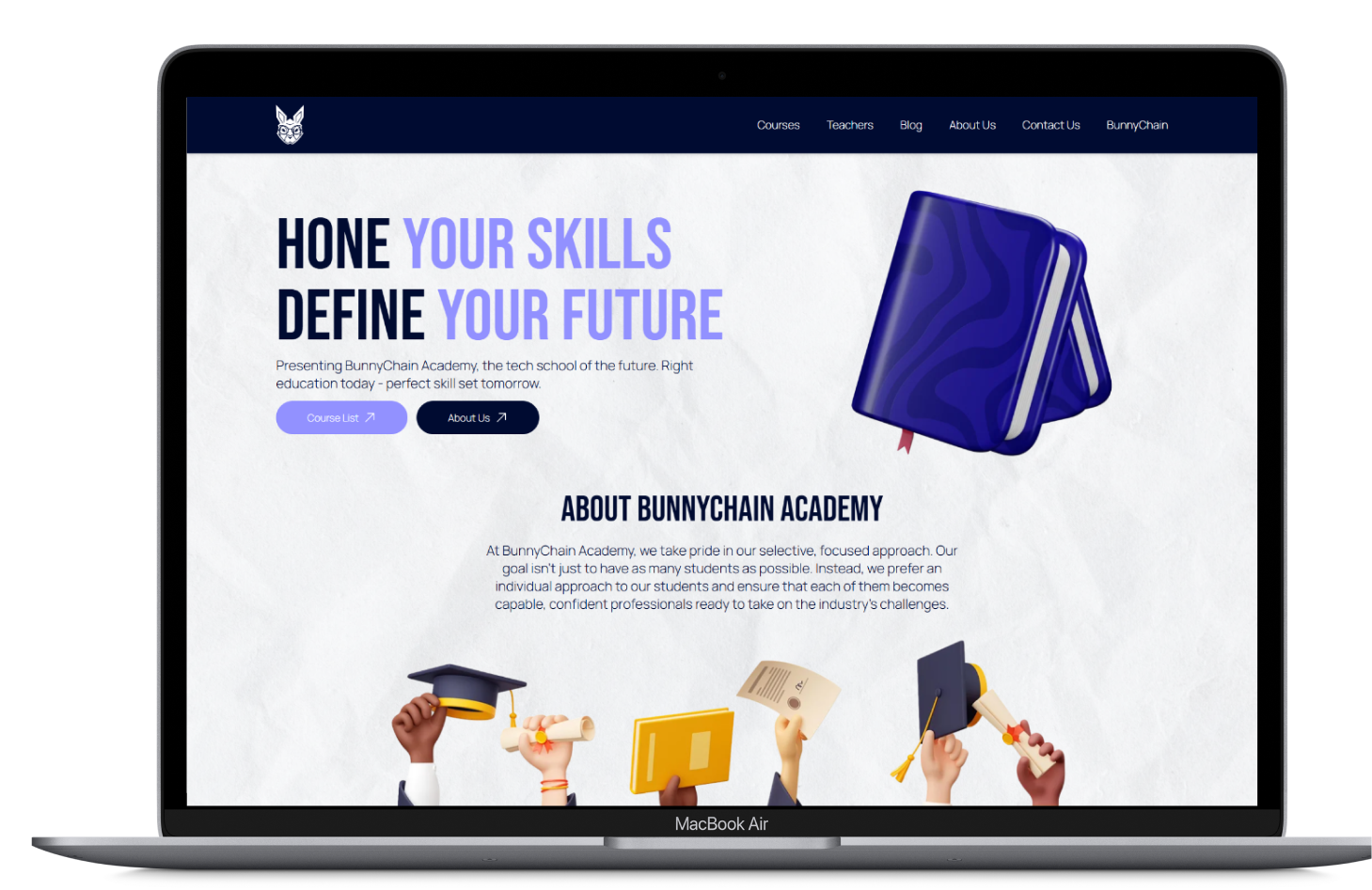 BunnyChain Academy – Custom Laravel Learning Platform Development & SEO