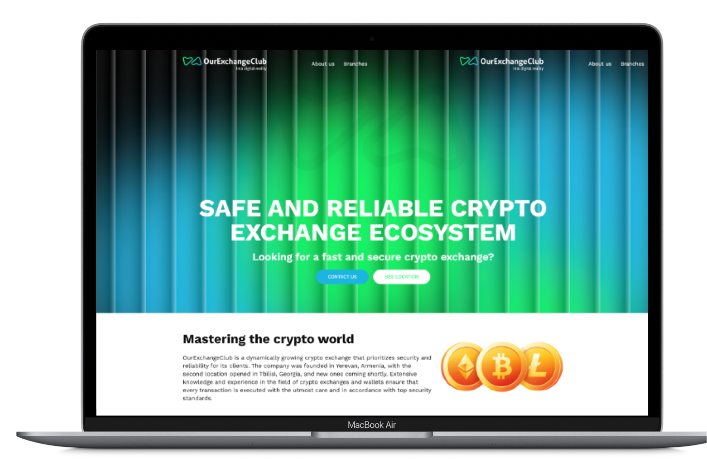 OurExchangeClub – Crypto Exchange Platform Design, Development & SEO by BunnyChain AI